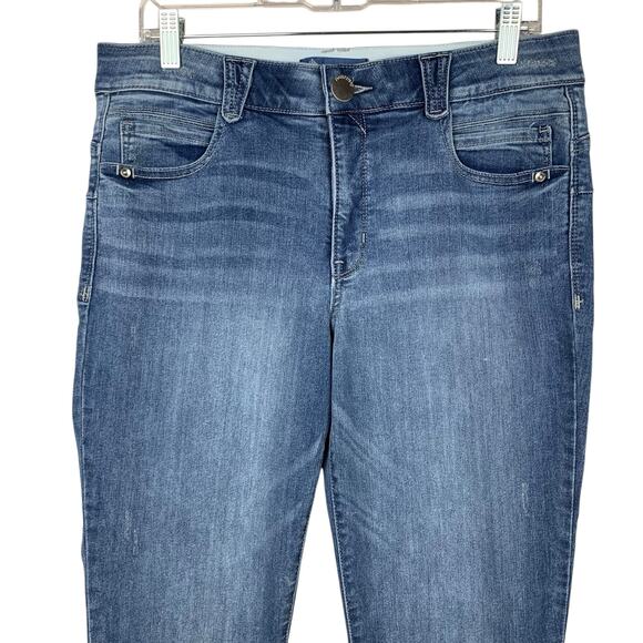 Democracy Ab Solution Ankle Skimmer Light Wash Skinny Jeans Blue Women's 12 - Picture 2 of 9